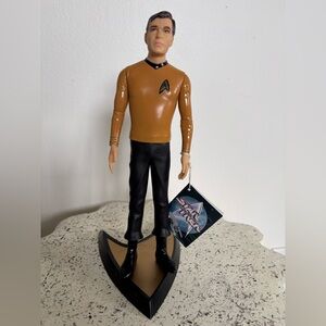 Rare VTG 1991 Original Captain Kirk Star Trek figure with  base-11 inches tall